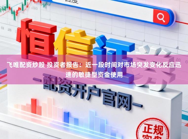 飞唯配资炒股 投资者报告：近一段时间对市场突发变化反应迅速的敏捷型资金使用